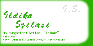 ildiko szilasi business card